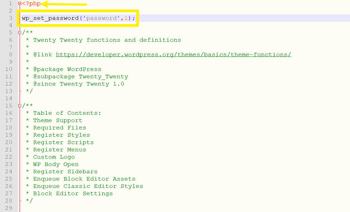 将代码行添加到functions.php文件